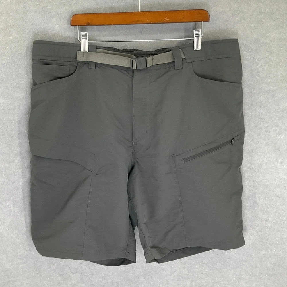 The North Face Mens‎ XXL Gray Outdoor Hiking Shorts Belted Cargo Trails Camping